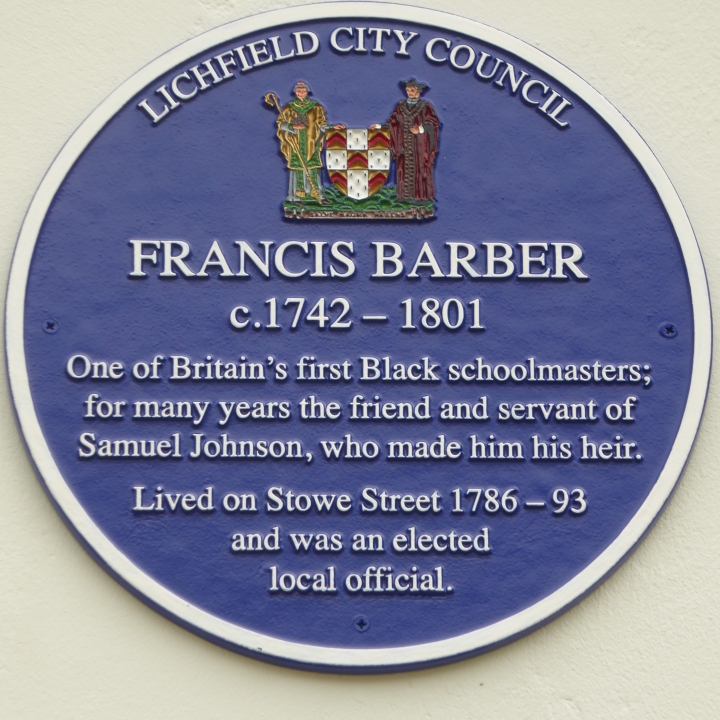 The Francis Barber plaque on Cruck House