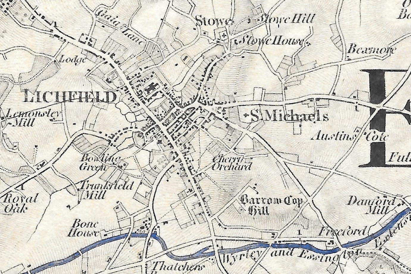 Extract from One-inch Map of 1834
